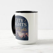 City Lights, Veil Nights | Halloween Gifts Mok (Voorkant links)