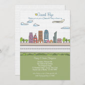 City Line Farewell Party Invitation Kaart (Voorkant / Achterkant)