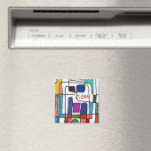 "City Map" — Abstracte afwasmachine status Magnet (Insitu (Vaatwasser))