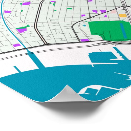 City Map OF Athens, Greece Poster (Hoek)