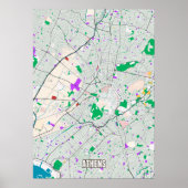 City Map OF Athens, Greece Poster (Voorkant)