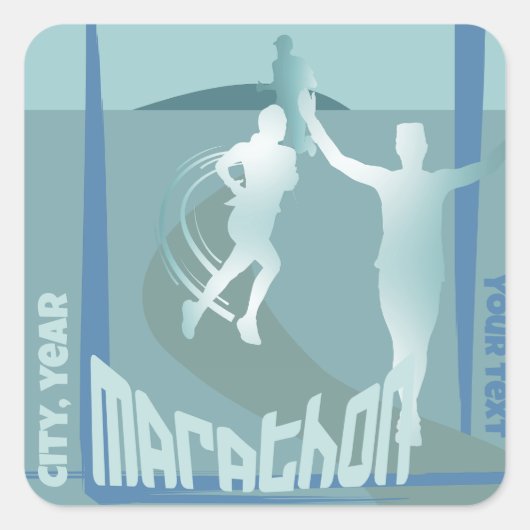 City Marathon run lopers club sticker (Voorkant)