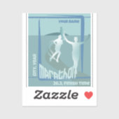 City Marathon run lopers club tijd sticker (Vel)