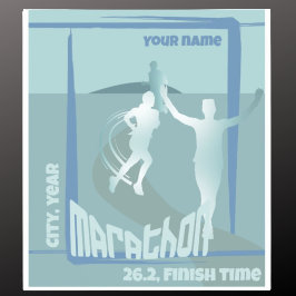 City Marathon run lopers club tijd sticker