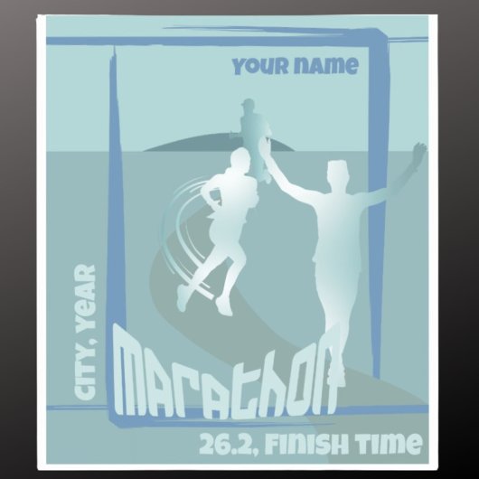 City Marathon run lopers club tijd sticker