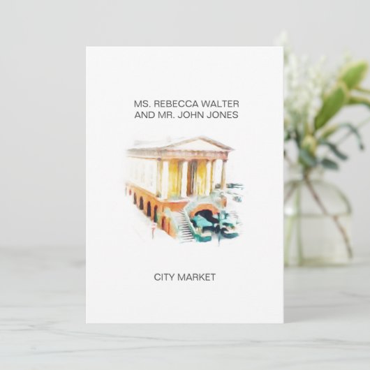 City Market - Charleston Feestdagenkaart (Staand voorkant)