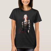 City Meisje In Zwart Modern Graphic Dames T-shirt (Voorkant)