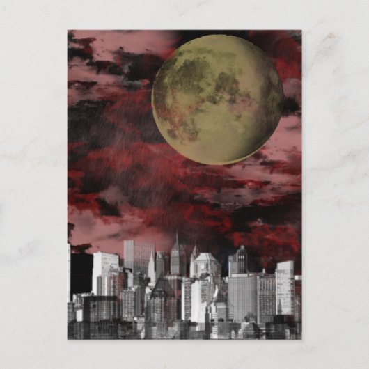 City Moon Briefkaart (Voorkant)