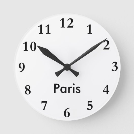 City Name Clock Ronde Klok (Voorkant)