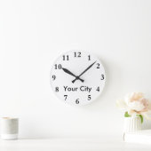 City Name Clock Sjabloon Ronde Klok (Huis)