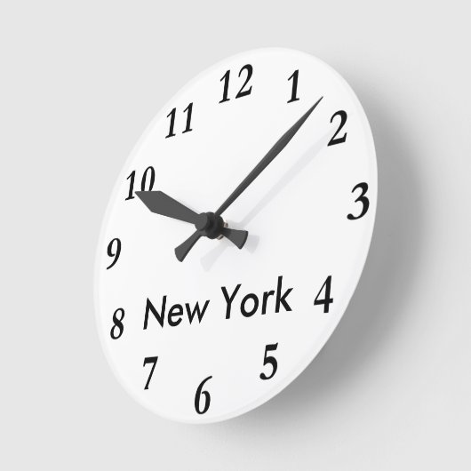 City Name Clock Sjabloon Ronde Klok (Hoek)