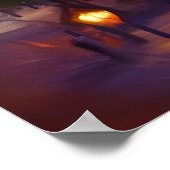 city neon river skyscraper bright colorful art  poster (Hoek)