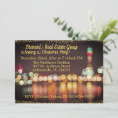 City Night Light Corporate Kerstparty Kaart (Staand voorkant)