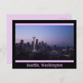 City Night of Seattle Briefkaart (Voorkant / Achterkant)