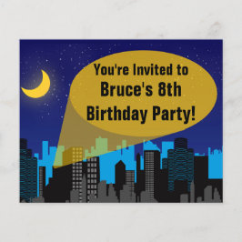 City Night Skyline Superheld Boys Birthday Party