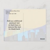 City Night Skyline Superheld Boys Birthday Party Briefkaart (Achterkant)