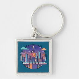 City Night Traveler Sleutelhanger