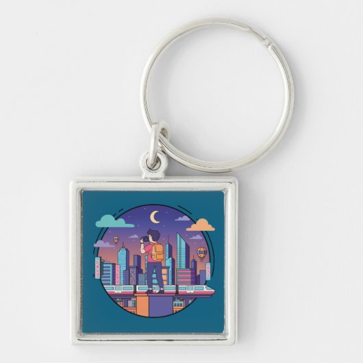City Night Traveler Sleutelhanger (Voorkant)