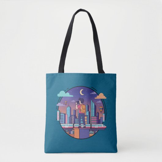 City Night Traveler Tote Bag (Voorkant)