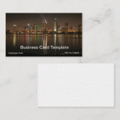 City Night Visitekaartje Foto San Diego (Voorkant / Achterkant)