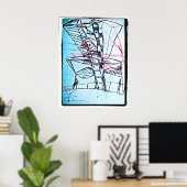 City Nose Drawing Poster (Thuiskantoor)