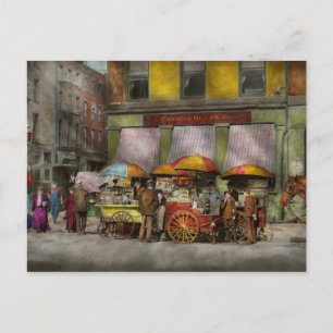 City - NY- Lunch-karts op Broadway St. NY - 1906 Briefkaart