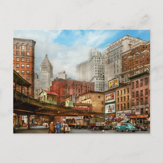 City - NY - Welkom in de grote stad 1941 Briefkaart (Voorkant)