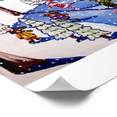 City NYC Ice Skating Fun Winter Folk Art Print (Hoek)