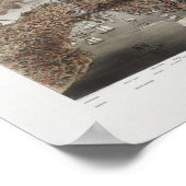 City of Boston - Bird's Eye Uitzicht - 1873 Poster (Hoek)