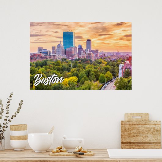 City of Boston, Massachusetts, Verenigde Staten Poster (Keuken)
