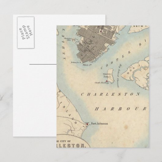 City of Charleston, South Carolina Briefkaart (Voorkant / Achterkant)