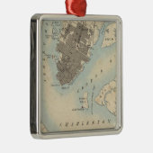 City of Charleston, South Carolina Metalen Ornament (Rechts)