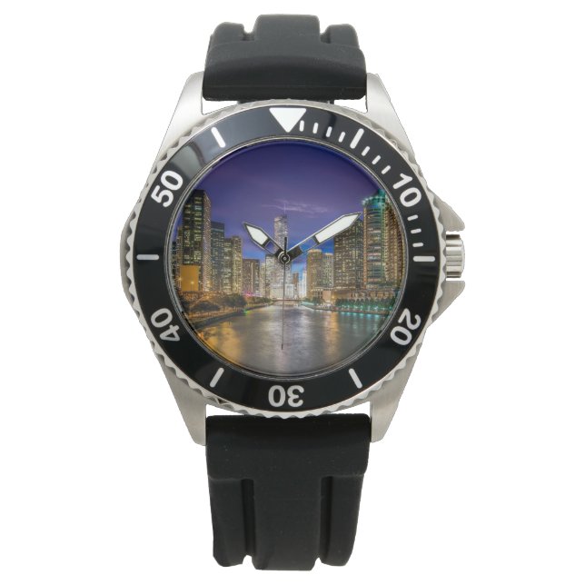 city of chicago with the magnificent river horloge (Voorkant)