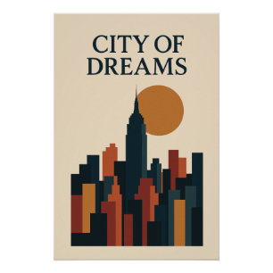 City of Dreams - New York Stylised Perfect Poster
