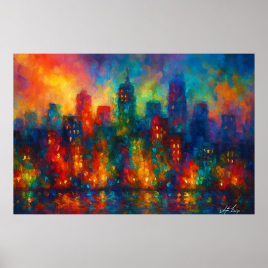 City of Echoes Cityscape Poster (Voorkant)