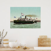 "City of Erie" Cleveland & Buffalo Line 1900 Poster (Keuken)