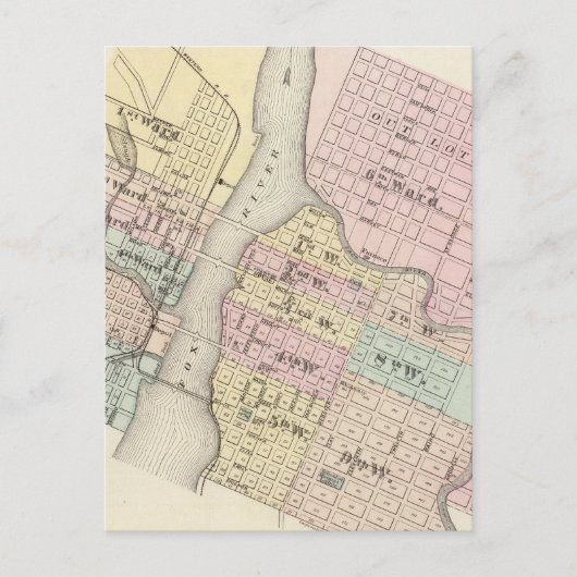 City of Ft Howard, City of Green Bay Briefkaart (Voorkant)