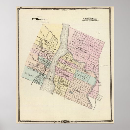 City of Ft Howard, City of Green Bay Poster (Voorkant)