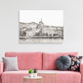 City of Geneva Canvas Afdruk (Insitu (Woonkamer))