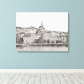 City of Geneva Canvas Afdruk (Insitu (Houten vloer))