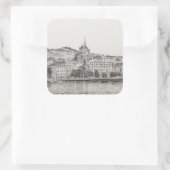 City of Geneva Vierkante Sticker (Tas)