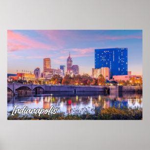 City of Indianapolis, Indiana, Verenigde Staten Poster