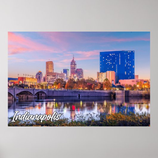 City of Indianapolis, Indiana, Verenigde Staten Poster (Voorkant)
