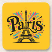 City of Lights: Bold Paris Typography Art Bier Onderzetter (Voorkant)