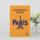 City of Lights: Bold Paris Typography Art Briefpapier (Staand voorkant)
