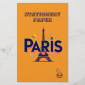 City of Lights: Bold Paris Typography Art Briefpapier (Voorkant)
