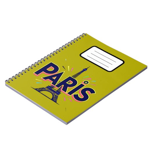 City of Lights: Bold Paris Typography Art Notitieboek (Linkerzijde)