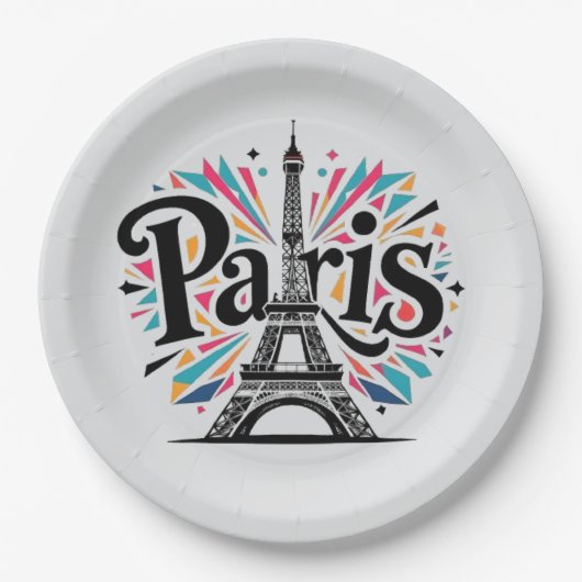 City of Lights: Bold Paris Typography Art Papieren Bordje (Voorkant)