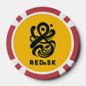 City of Lights: Bold Paris Typography Art Poker Chips (Achterkant)