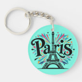 City of Lights: Bold Paris Typography Art Sleutelhanger (Voorkant)